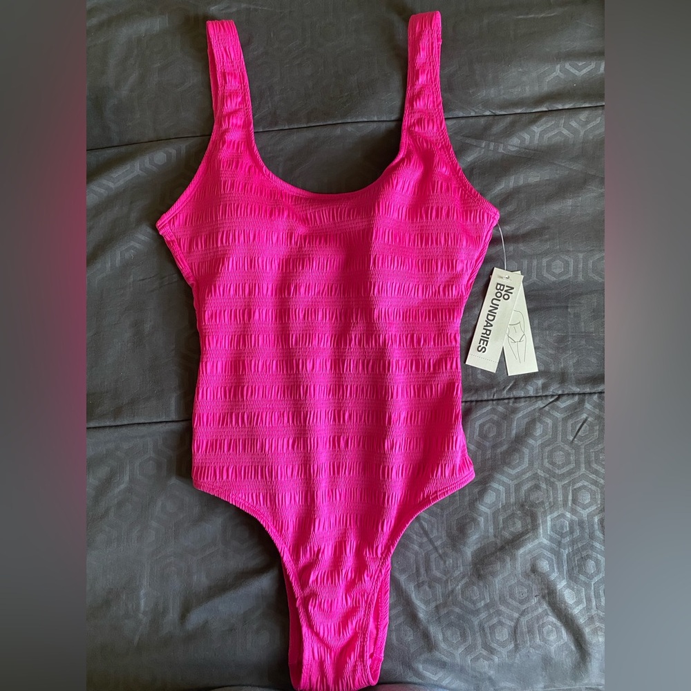 Bright Pink women One Piece bathing suit